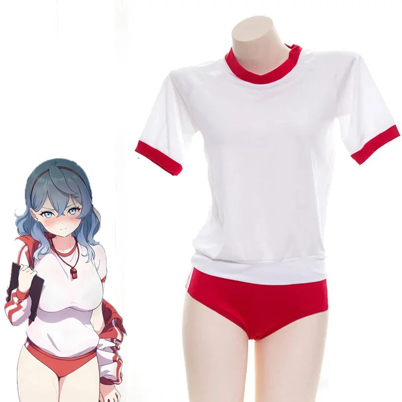 Japanese Anime School Girl Cheerleader Costume – Gym Cosplay Outfit
