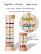 Montessori Wooden Rain Stick Baby Sensory Music Toy