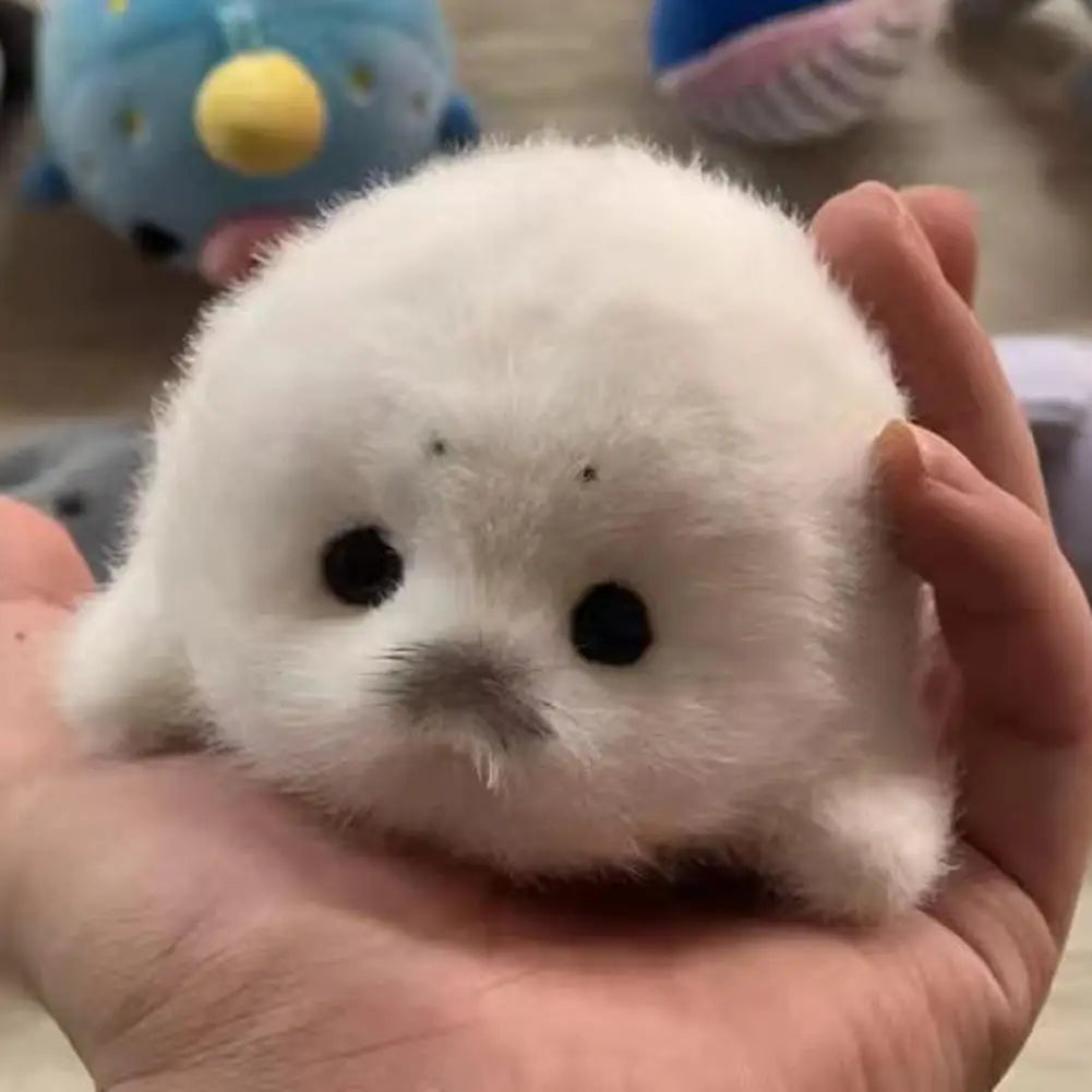 Cute Seal Plush Crochet Keychain Soft Animal Bag Charm