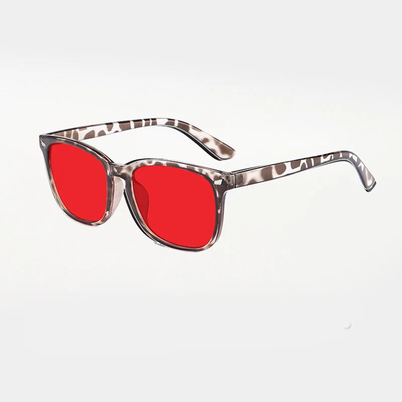 Unisex Red Lens Blue Light Blocking Glasses for Night Screen Use