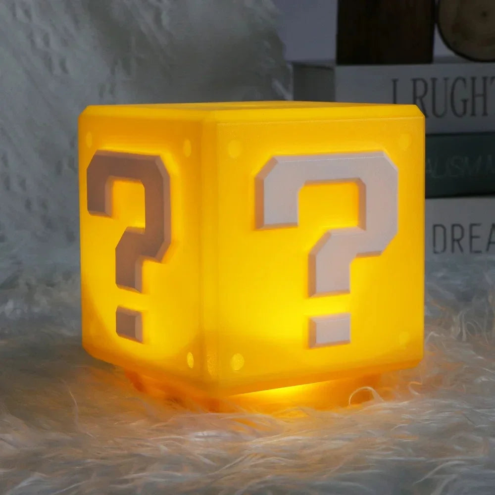 LED Question Mark Brick Night Light With Music USB Charging Desk Lamp Light Birthday X-mas Gifts Creativity Interesting Friend