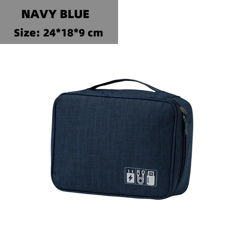 Waterproof Electronic Cable Organizer Travel Storage Bag for Chargers & Accessories