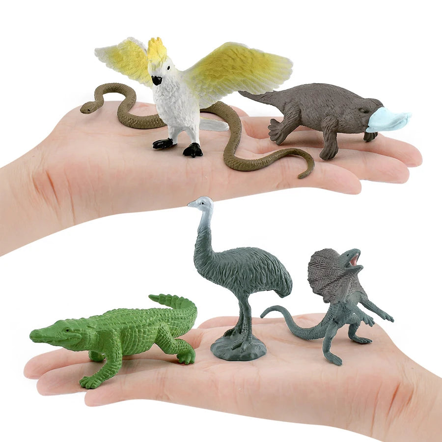 Mini Farm & Wildlife Animal Figurine Set