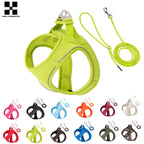 Dog Harness Leash Set for Small Medium Dog Adjustable Reflective Puppy Cat Harness Pet Vest Chihuahua Dachshund Outdoor Walking