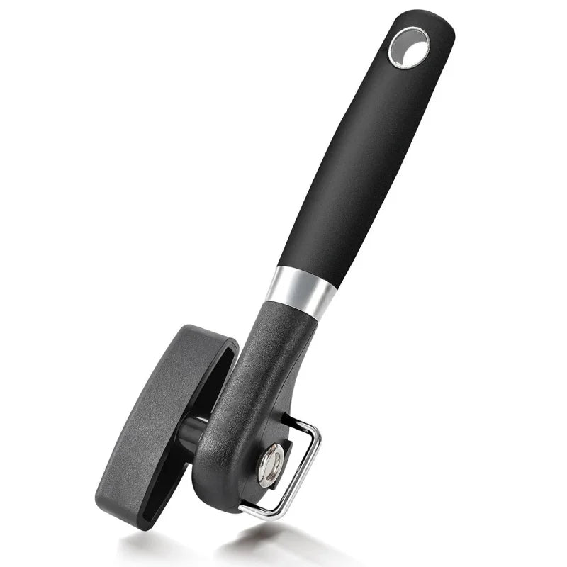 Stainless Steel Manual Can Opener with Side Cut & Bottle Opener Tool