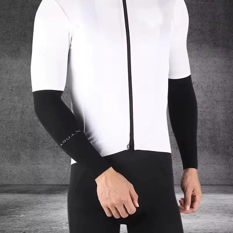 Ice Silk Sports Arm Sleeves for Men UV Protection Sunshade Cooling Summer Arm Covers for Cycling Outdoor Travel Running Fitness