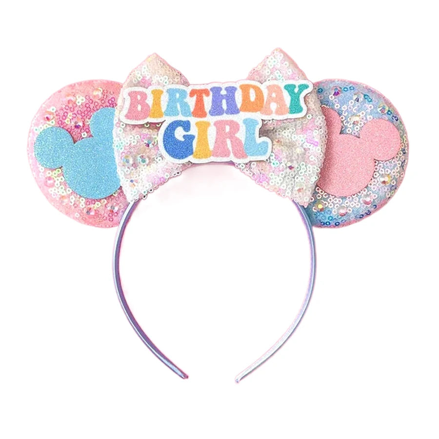 Mouse Ears Sequin Bow Cosplay Headband for Women & Adults