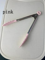 Anti-Slip Stainless Steel Cooking and Serving Tongs for Kitchen