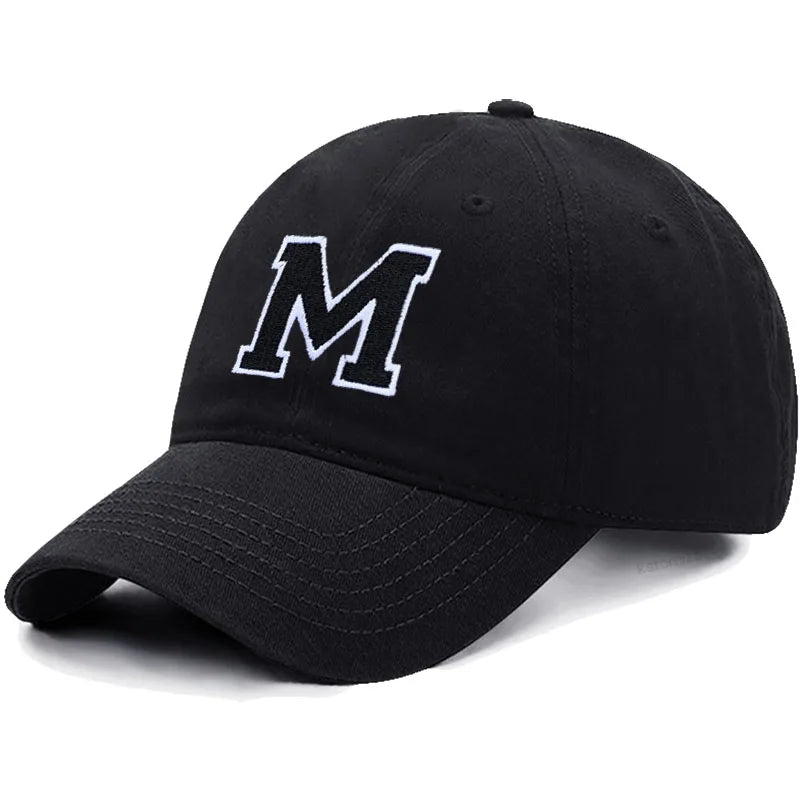 Initial Letter Embroidery Baseball Cap for Casual Sport Style