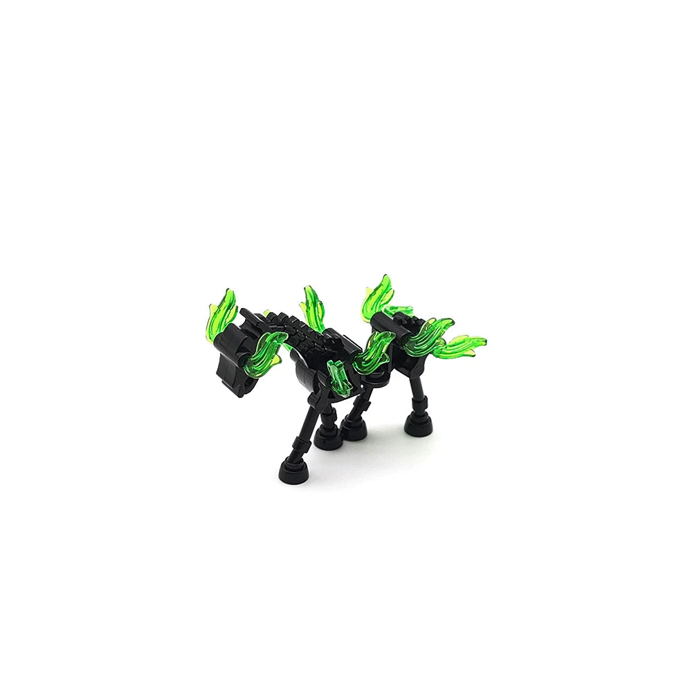 MOC Halloween Skeleton Army Mini Doll Building Blocks DIY Assembled Building Blocks Character Doll Skeleton Horse Ornaments Toy