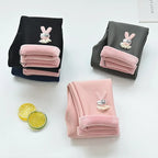 Kids Leggings Cartoon Rabbit Cashmere-Style Leggings Baby Girl Winter Pants Soft Kids' Autumn Wear