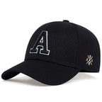 Letter A Embroidery Baseball Cap for Unisex Casual Outdoor Style