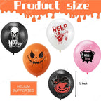 Halloween Balloons 12 Inch Black Orange White Pink Latex Balloon for Halloween Holiday Events Party Favors Supplies Decoration