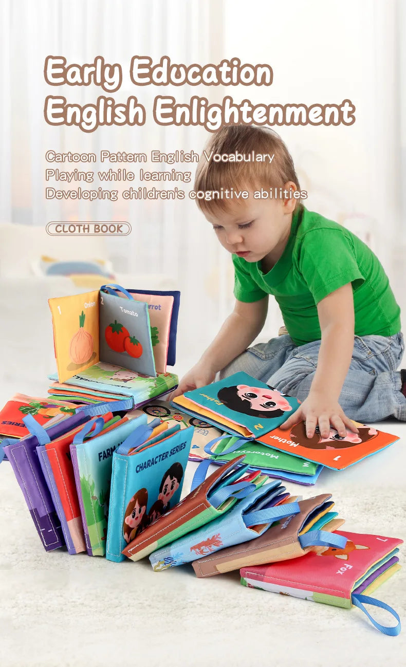 Soft 3D Touch & Feel Baby Cloth Book