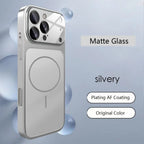 Original Glass Nano Matte For Magsafe Wireless Charging Armor Case For iPhone 18 17 16 15 14 13 12 11 Pro Max Air Magnetic Cover