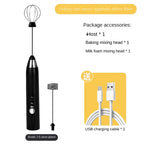 Wireless Electric Milk Frother USB Rechargeable Handheld Coffee Whisk Mixer