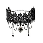 Neo-Gothic Punk Black Sexy Lace Chokers Necklace For Women Fashion Retro Clavicle Chain Halloween Collar Choker Steampunk Gifts