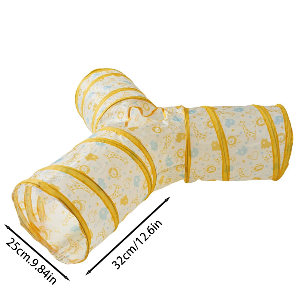 Foldable Interactive Cat Tunnel Toy for Indoor Play and Exercise