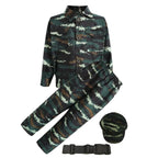 Kids Army Soldier Costume Set – Camouflage Military Outfit