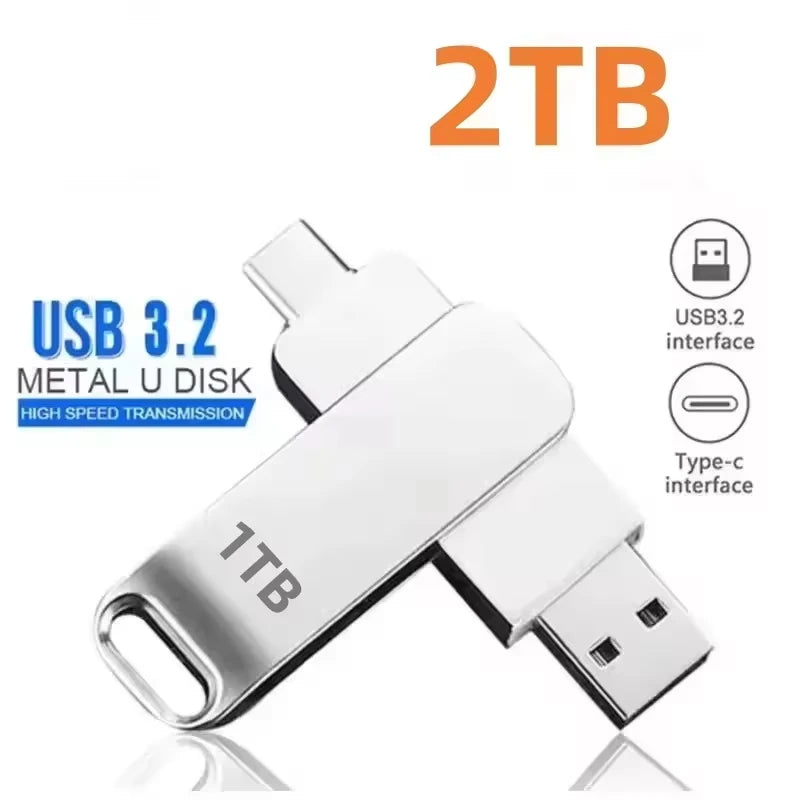 New 16TB USB 3.2 Flash Drives High Speed Transfer Metal Pendrive Memory Card Pendrive Flash Disk Memoria Waterproof Stick 2026