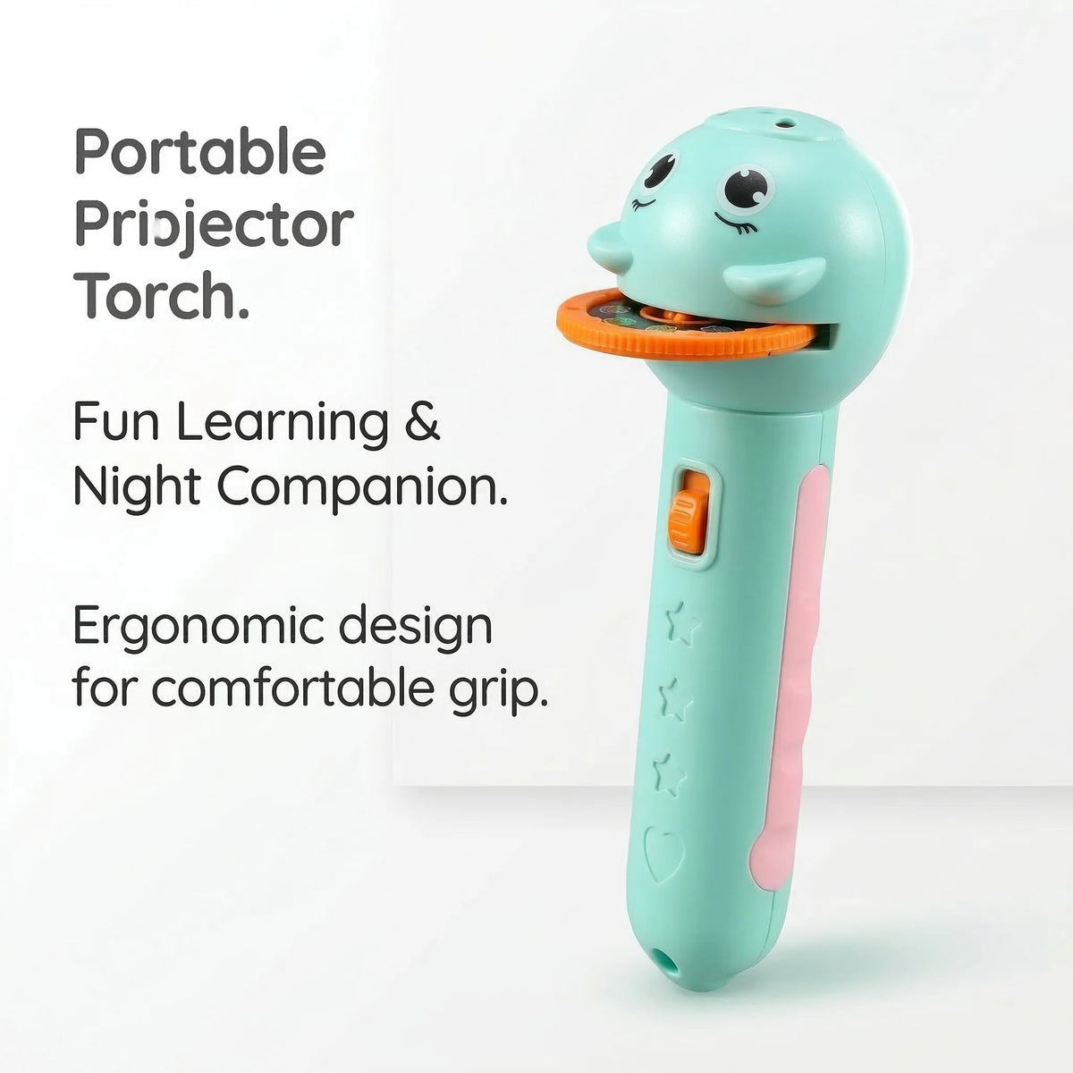 Children's Glowing Flashlight Projector Toy Baby Sleep Story Book Early Education Lighting Holiday Christmas Gift