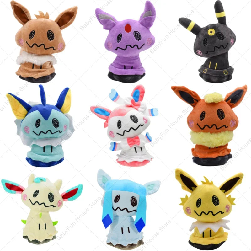 Pokemon Shiny Mimikyu Plush Toys Mimikyu Cos Charizard Snorlax Umbreon Vaporeon Sylveon Eevee Espeon Leafeon Peluche Dolls Gifts