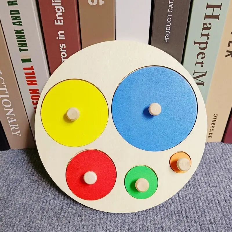 Montessori Wooden Color & Shape Matching Building Blocks