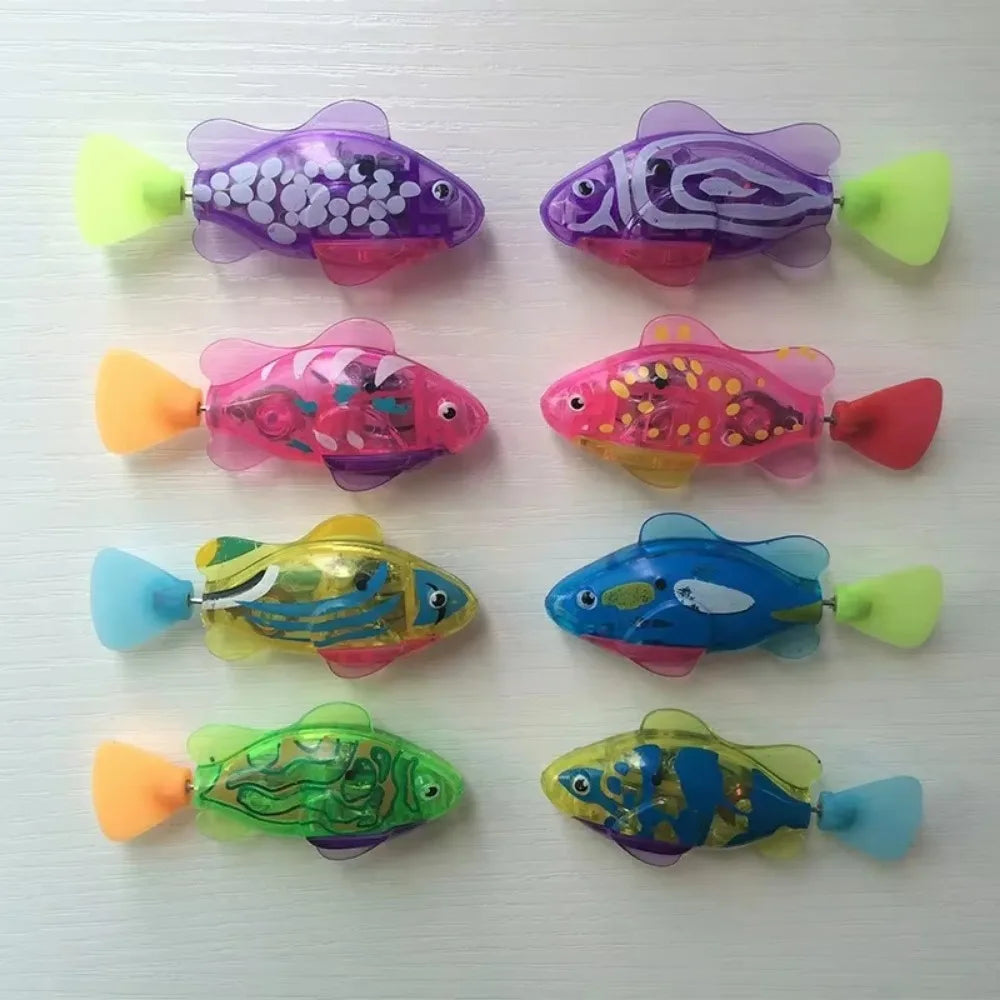 LED Swimming Robot Fish Cat Toy for Interactive Hunting Play
