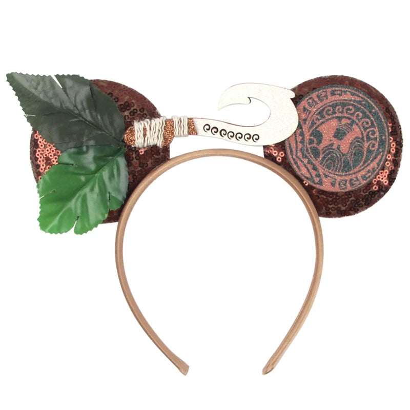 2026 Festival Party Cosplay Mouse Ears Headband 3.3" Ears Glitter Hairband For Boys Girls DIY Cartoon Hair Accessories