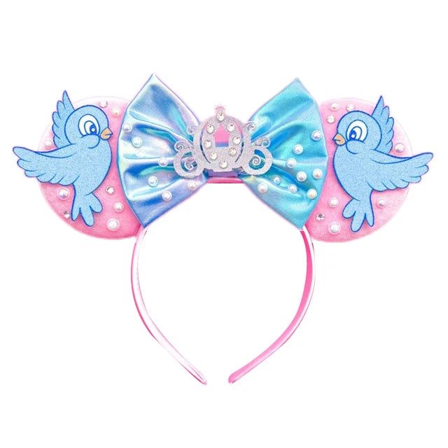 Mouse Ears Sequin Bow Cosplay Headband for Women & Adults