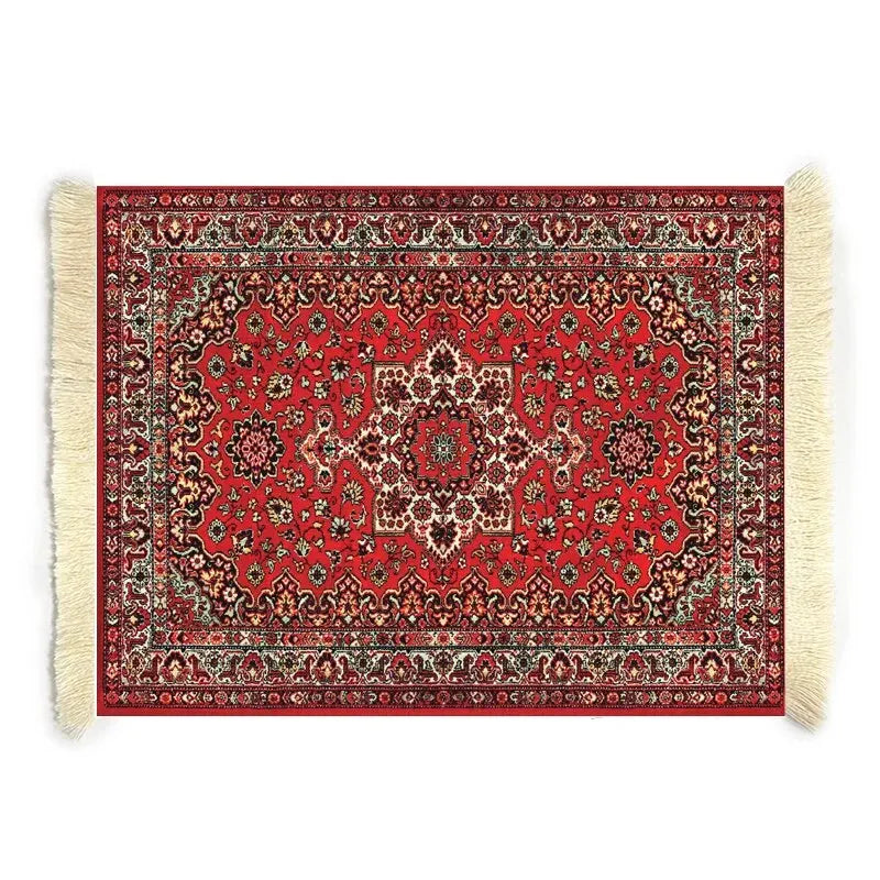 Mairuige Mini Persian Carpet Mouse Pad Desk Computer Notebook Mouse Mat Tea Coaster Pet Pad Multifunctional Anti-slip Desk Pad