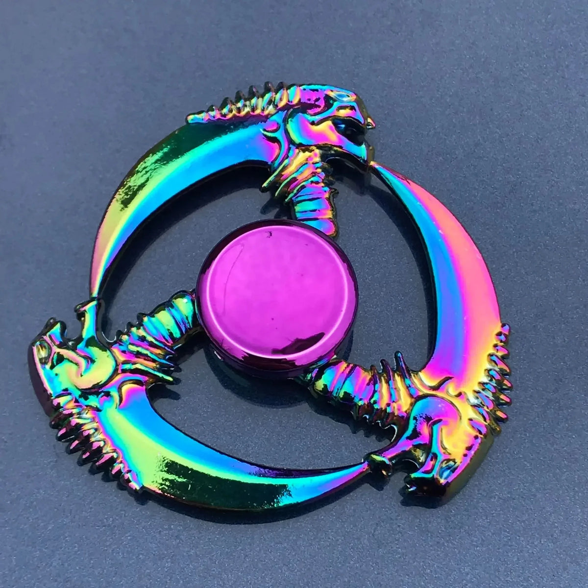 Rainbow Metal Fidget Spinner Stress Relief Finger Toy for All Ages