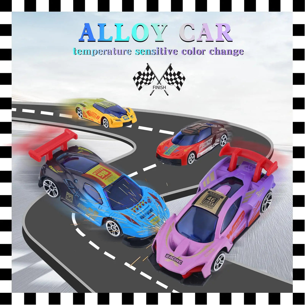 Alloy Color Changing Off Road Inertia Racing Toy Car