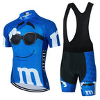 2024 Cartoon Cycling Clothing Men Short Sleeve MTB Ropa Ciclismo Breathable Summer Sportswear Outdoor Bicycle Clothes Bib Shorts