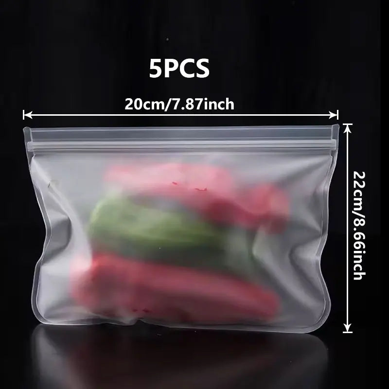 Reusable Silicone Food Storage Bags – Leakproof Freezer Storage Set