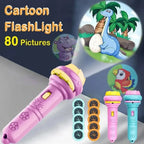Kids Cartoon Projection Flashlight – Storytelling Projector Toy