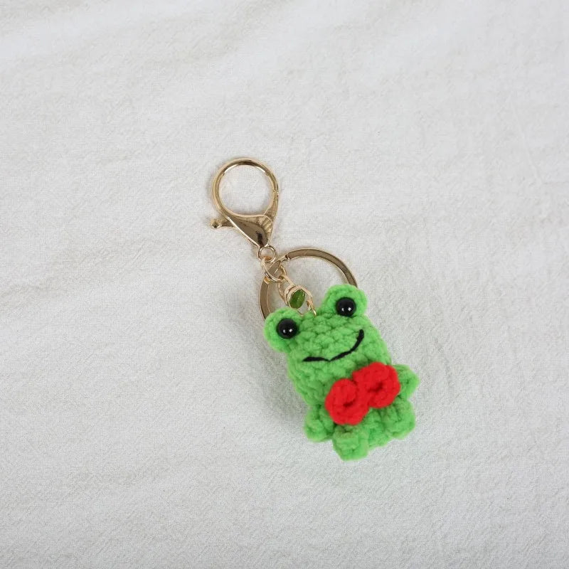 Mini Animal Crochet Keychain Cute Knitted Doll Keyring