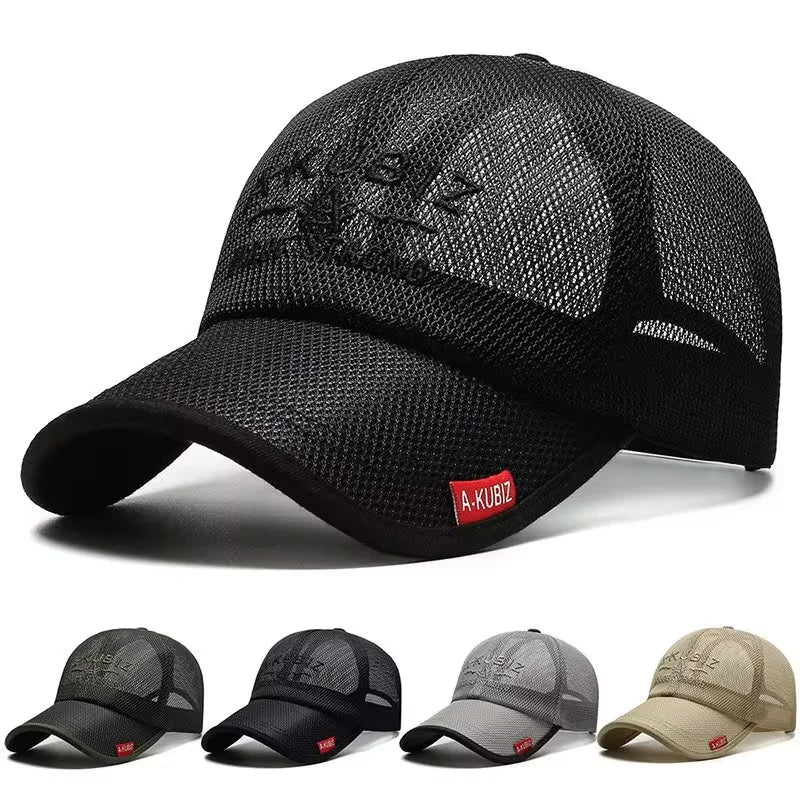 Summer Embroidered Mesh Baseball Cap for Sun Protection