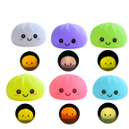 Simulation Dumplin Toy Night Light Soft Dumplings Soft Cute Steamer Birthday Gift Prank Props Colorful Dumping Toy Squishy Gifts