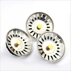 2PCS Kitchen Sink Strainer Stopper – Reusable Drain Filter & Waste Plug Set