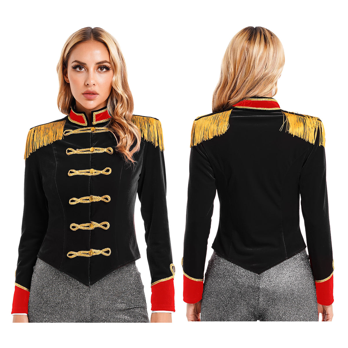 Women Circus Ringmaster Costume – Showman Tailcoat Jacket Outfit
