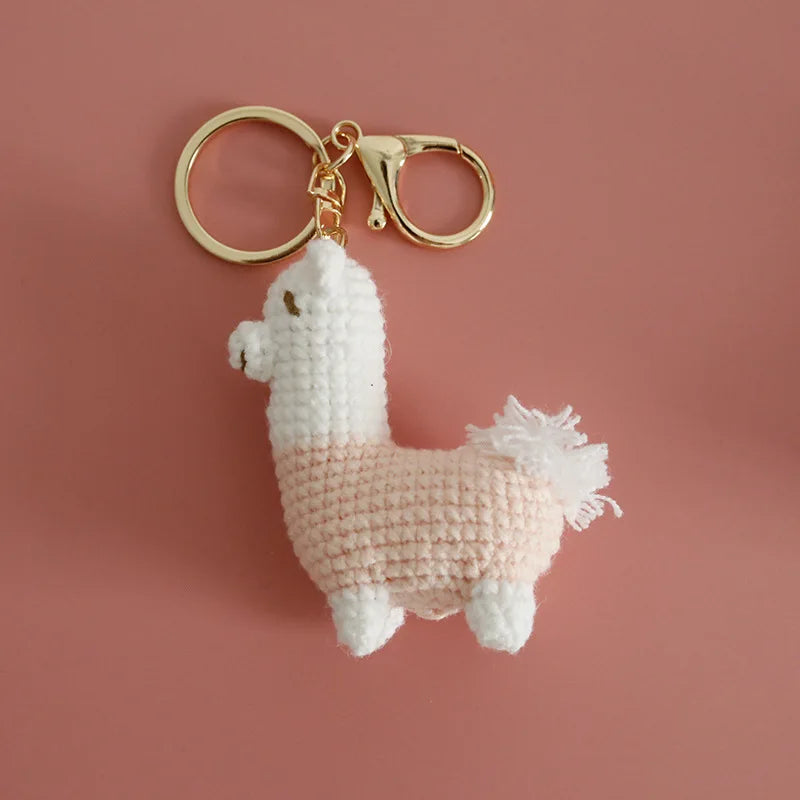 Funny Zebra Crochet Keychain Sheep Animal Bag Charm