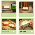 USB Rechargeable LED Bread Toast Night Light Table Lamp Bedside Portable for Bedroom Kids Room Baby Gift Holiday Decor Birthday