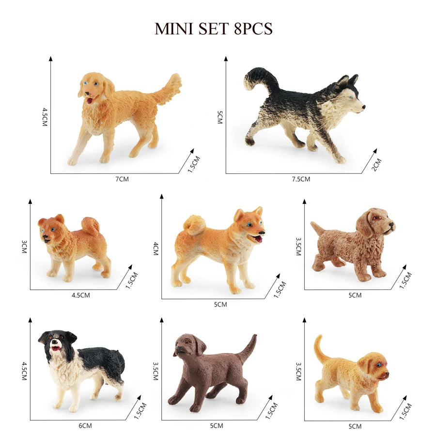 Mini Farm & Wildlife Animal Figurine Set