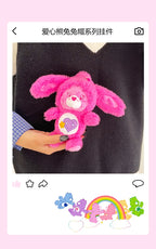 Care Bears Rabbit Hat Plush Keychain Rainbow Bear Bag Charm Gift