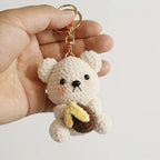 Funny Sheep Crochet Keychain Cute Animal Bag Charm