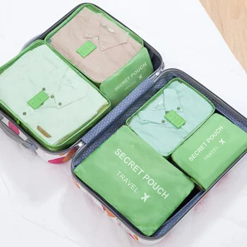 6PCS Waterproof Packing Cube Set for Travel & Luggage Organization