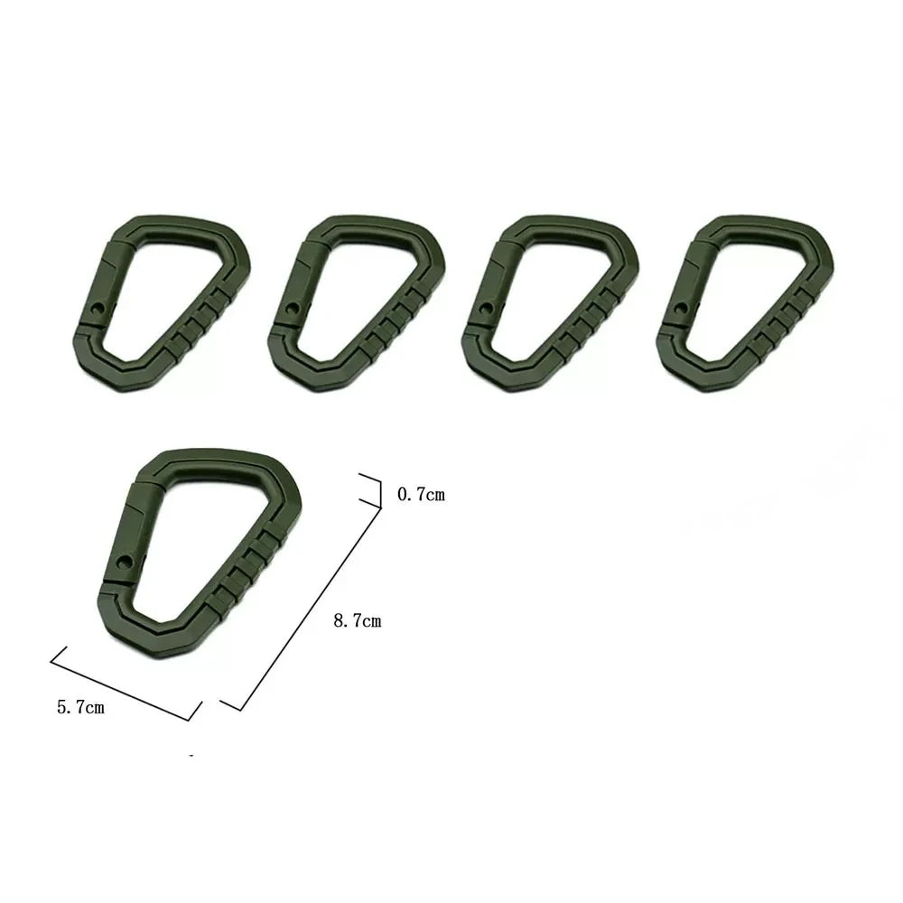 Tactical MOLLE Carabiner Clip EDC Keychain for Camping Gear
