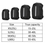 Waterproof Reflective Backpack Rain Cover for 25L–60L Backpacks