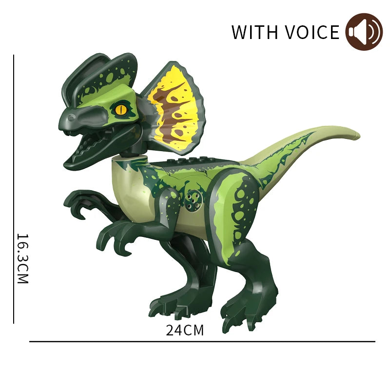 Jurassic Raptor Building Blocks Mini Dinosaur Construction Toy Set
